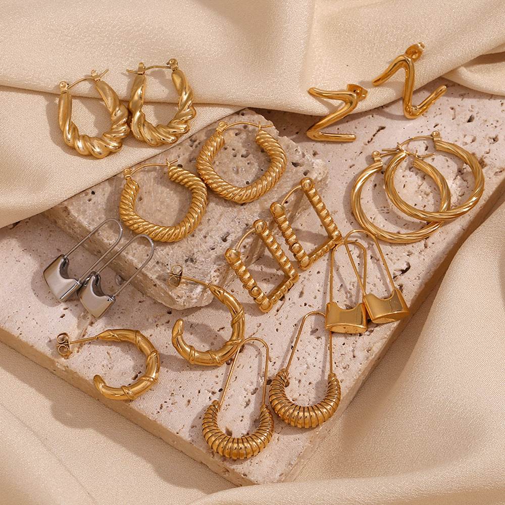 Twist & Square Earrings - Shop Jobie