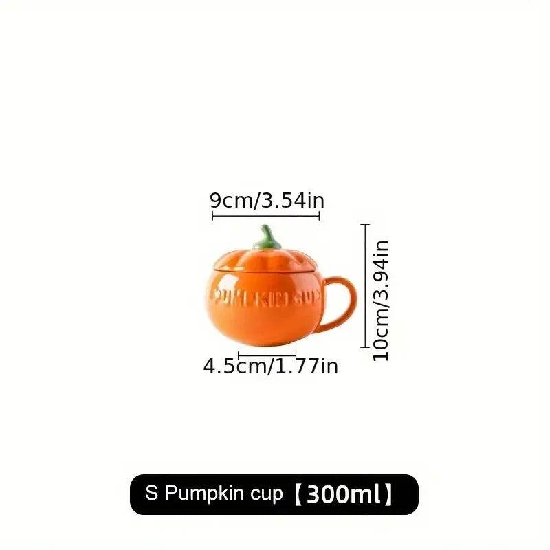 Pumpkin-Shaped Ceramic bowl w/Lid & Spoon - Shop Jobie