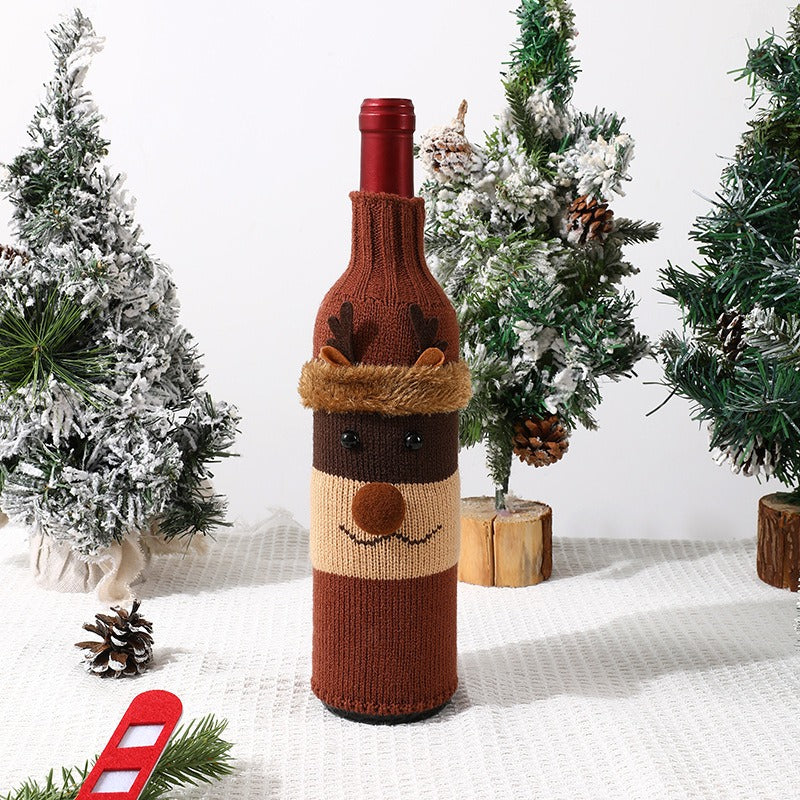 Christmas Knitted Wine Bottle Cover