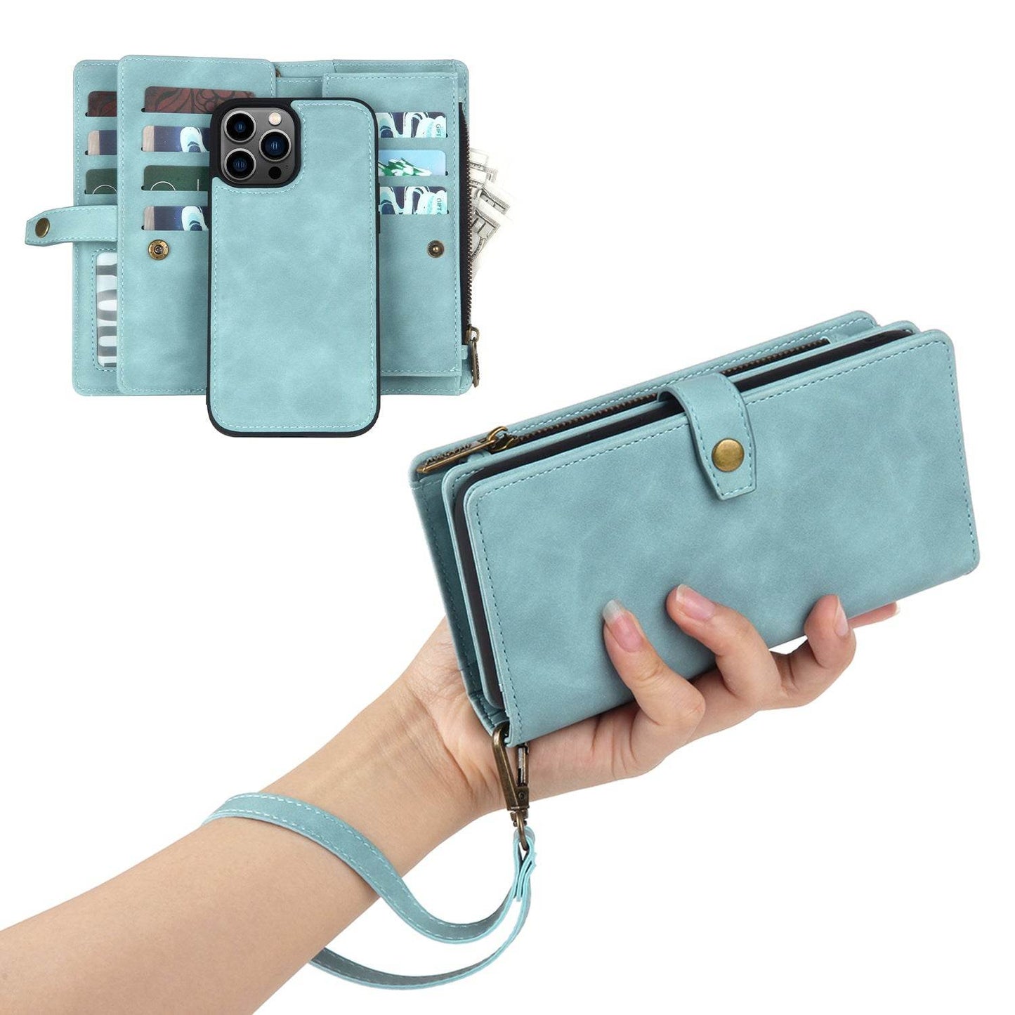 iPhone 15 Multifunctional Leather Case - Shop Jobie
