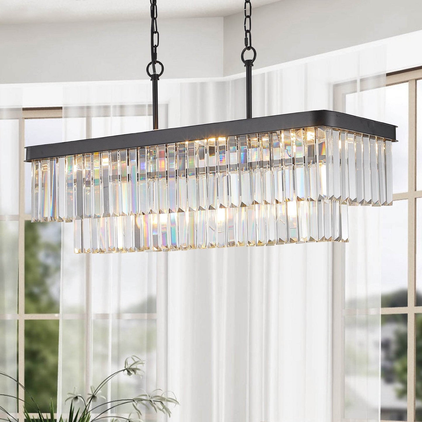 Modern Industrial Crystal Chandelier - Shop Jobie