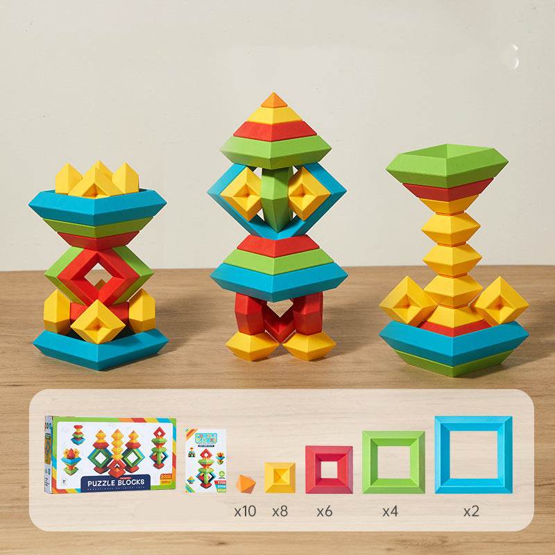 Montessori Inspired Rainbow Tower Building Blocks - Shop Jobie