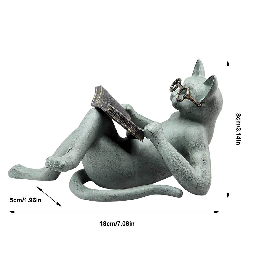 Cat Reading Book Sculpture - Shop Jobie