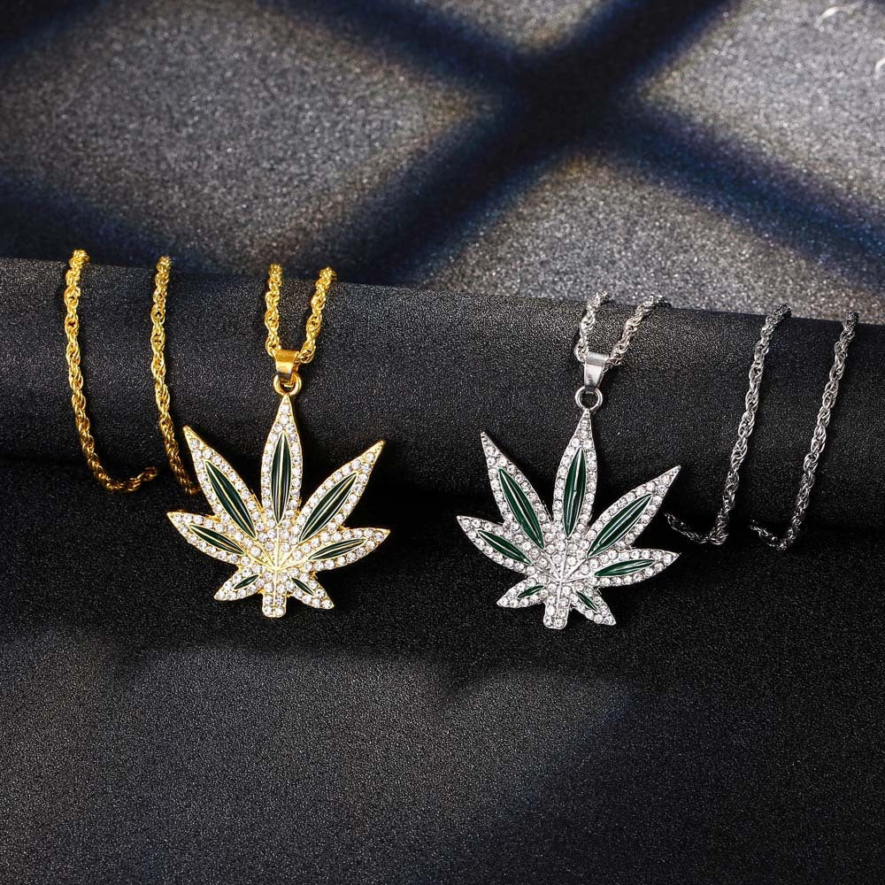 Hip Hop Weed Necklace