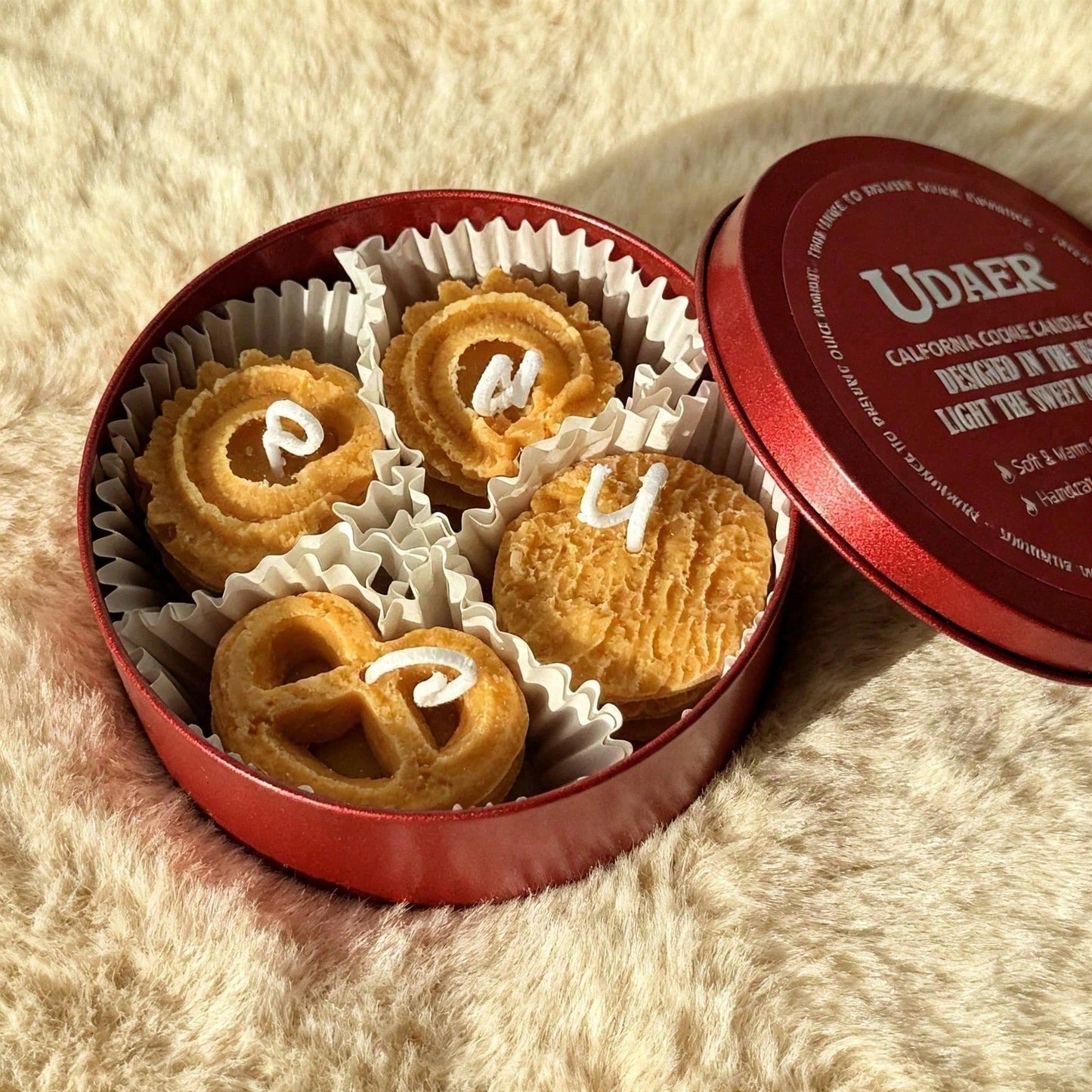 4pc Cookie Shape Scented Candle Set