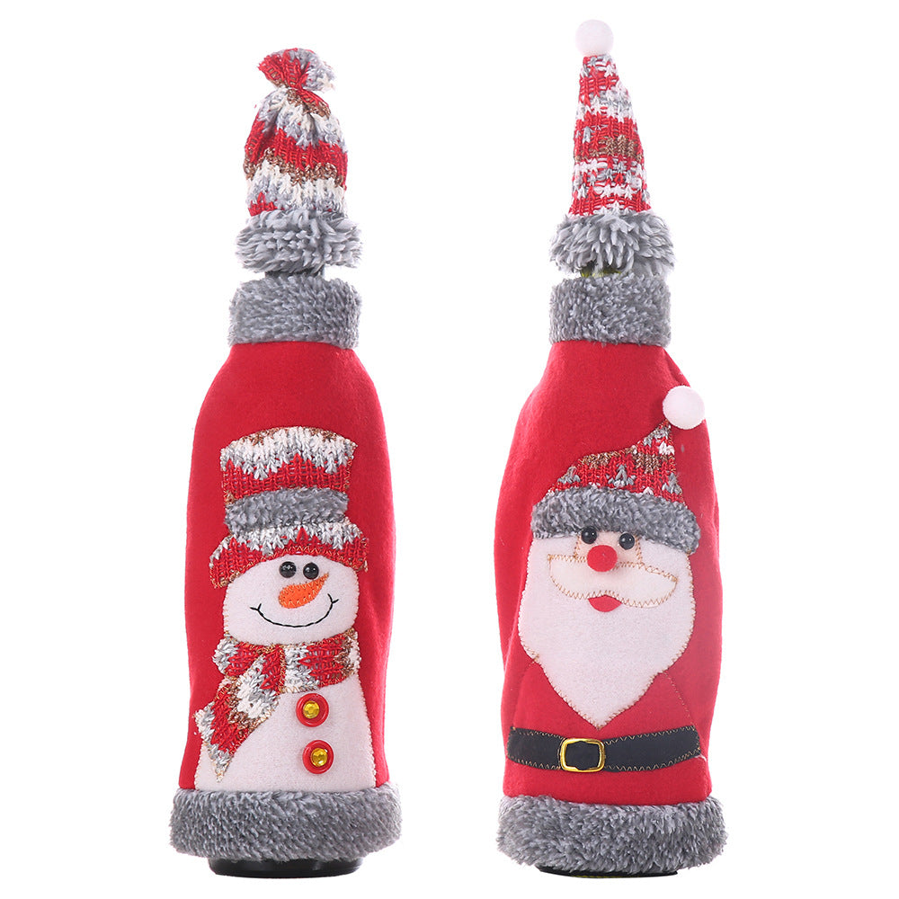 Christmas Hat Wine Bottle Cozie