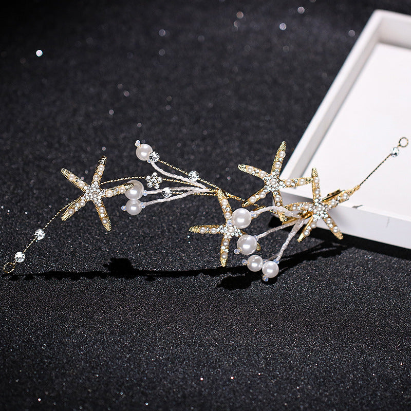 Diamond Headband Starfish Pearl