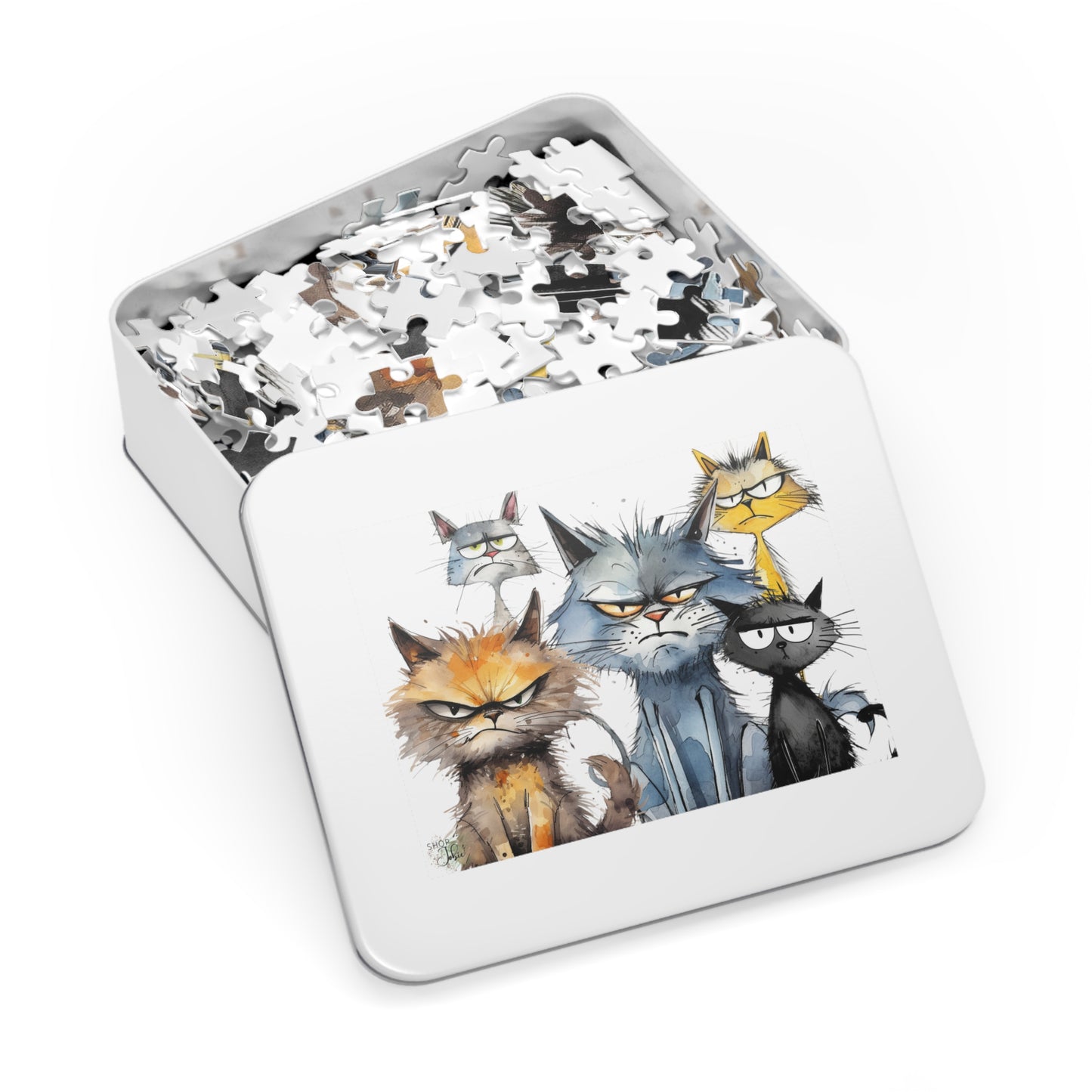 Grumpy Cat Puzzle Metal Box