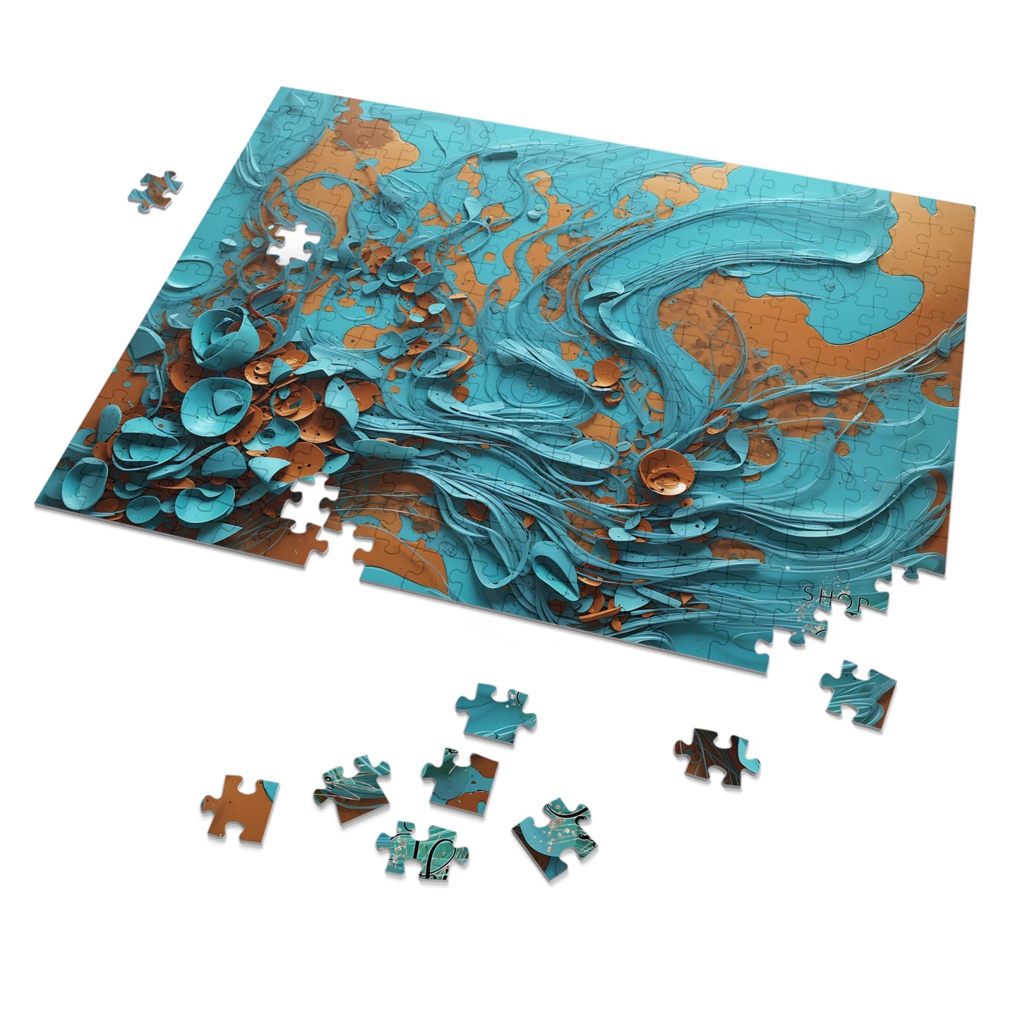 Blue Swirl Puzzle Metal Box - Shop Jobie