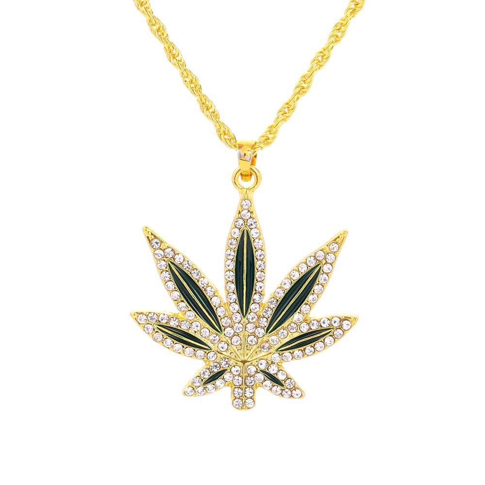 Hip Hop Weed Necklace