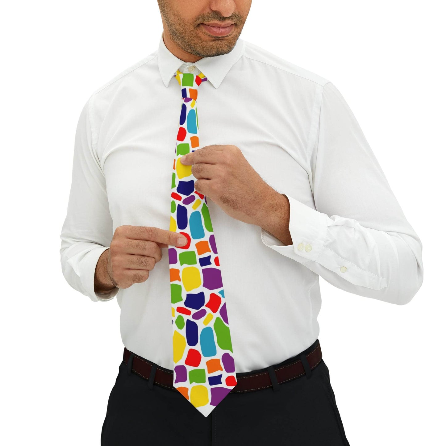Rainbow Pattern Necktie - Shop Jobie