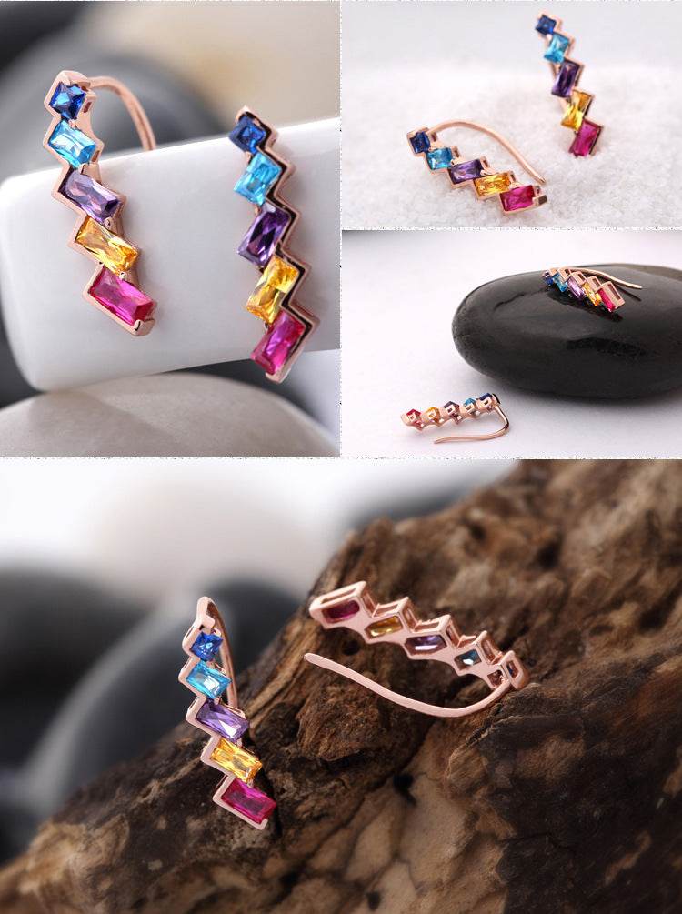 Sterling Silver Rainbow Earrings - Shop Jobie