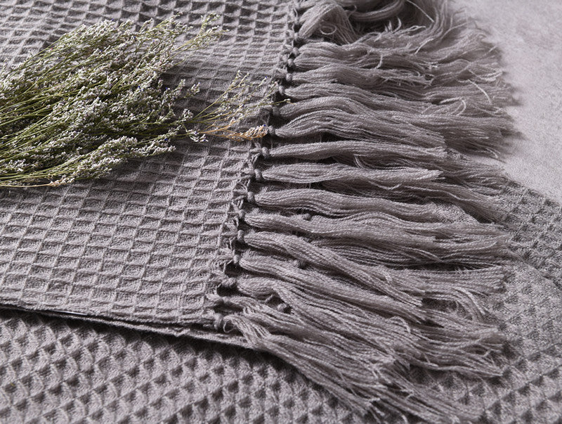 Plain Knitted Wool Blanket