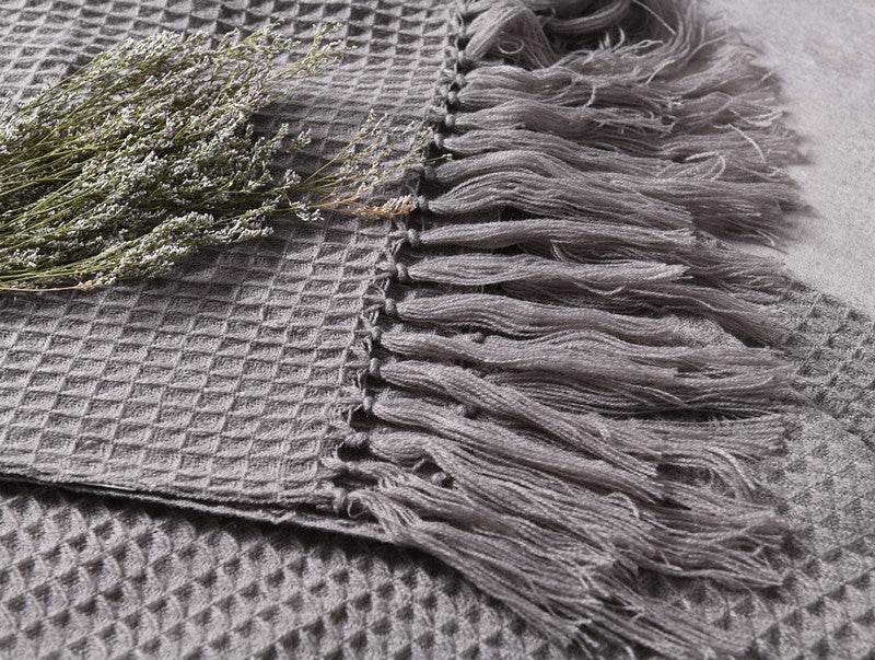 Plain Knitted Wool Blanket - Shop Jobie