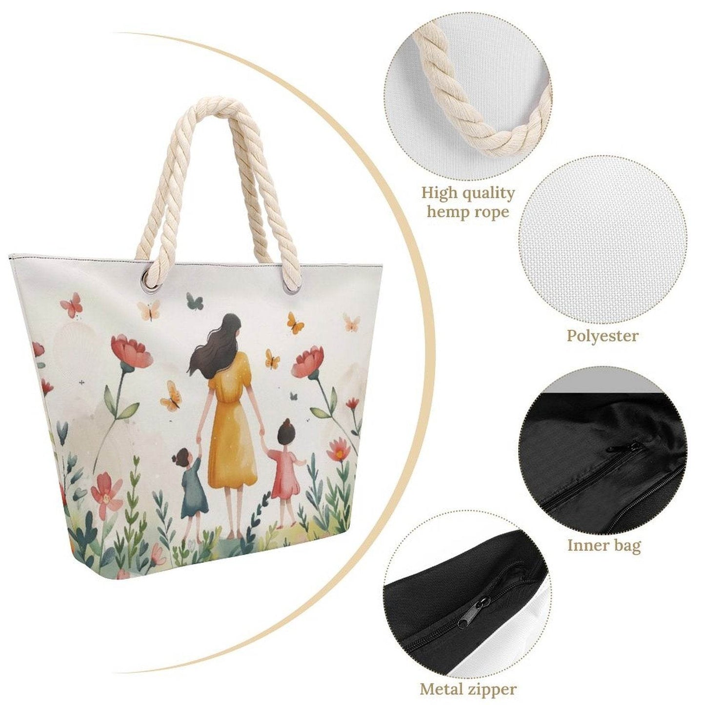 Hemp Rope Tote Bag - Shop Jobie