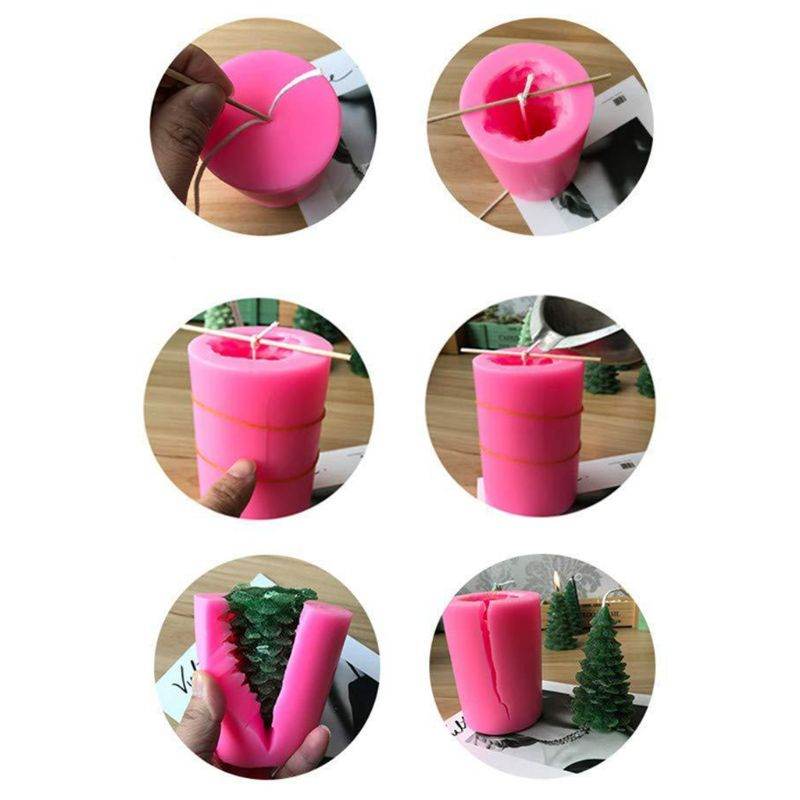 3D Christmas Tree Silicone Candle/Cake Mold - Shop Jobie