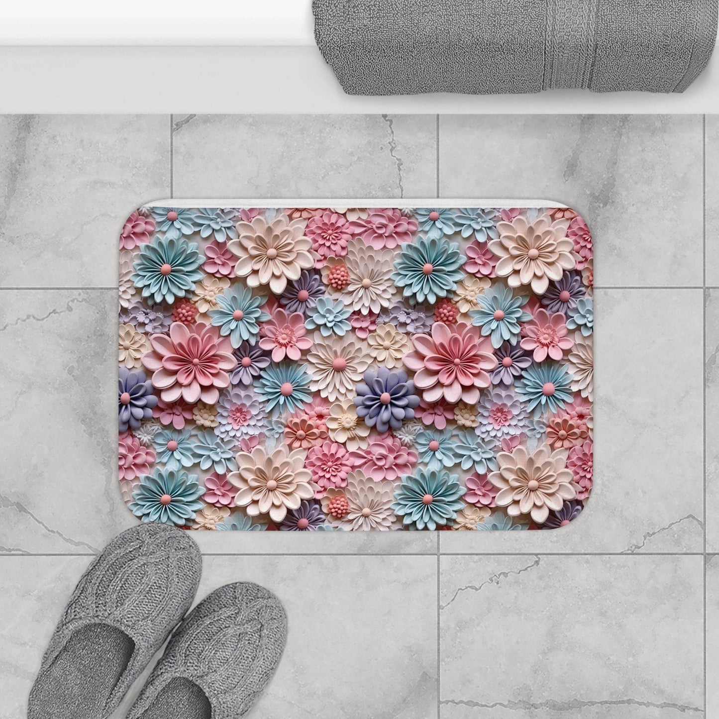 Quill Flowers Bath Mat - Shop Jobie