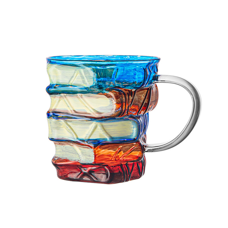 Stacked Painted Book Coffee Cup