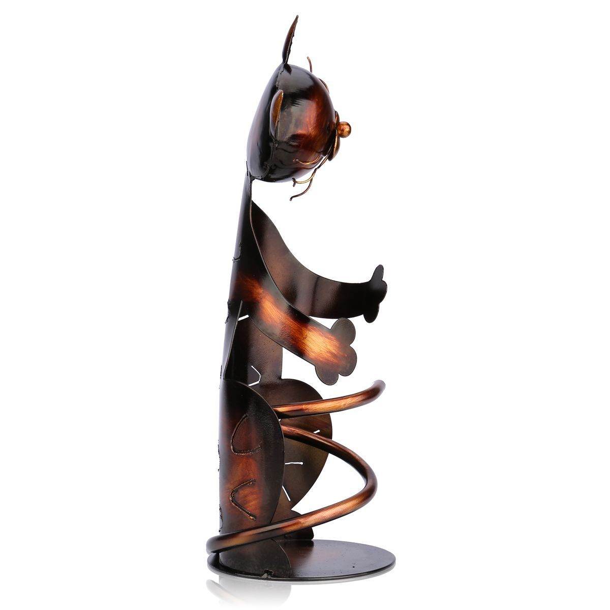 Iron Sculpture Cat Shaped Wine Holder - Shop Jobie