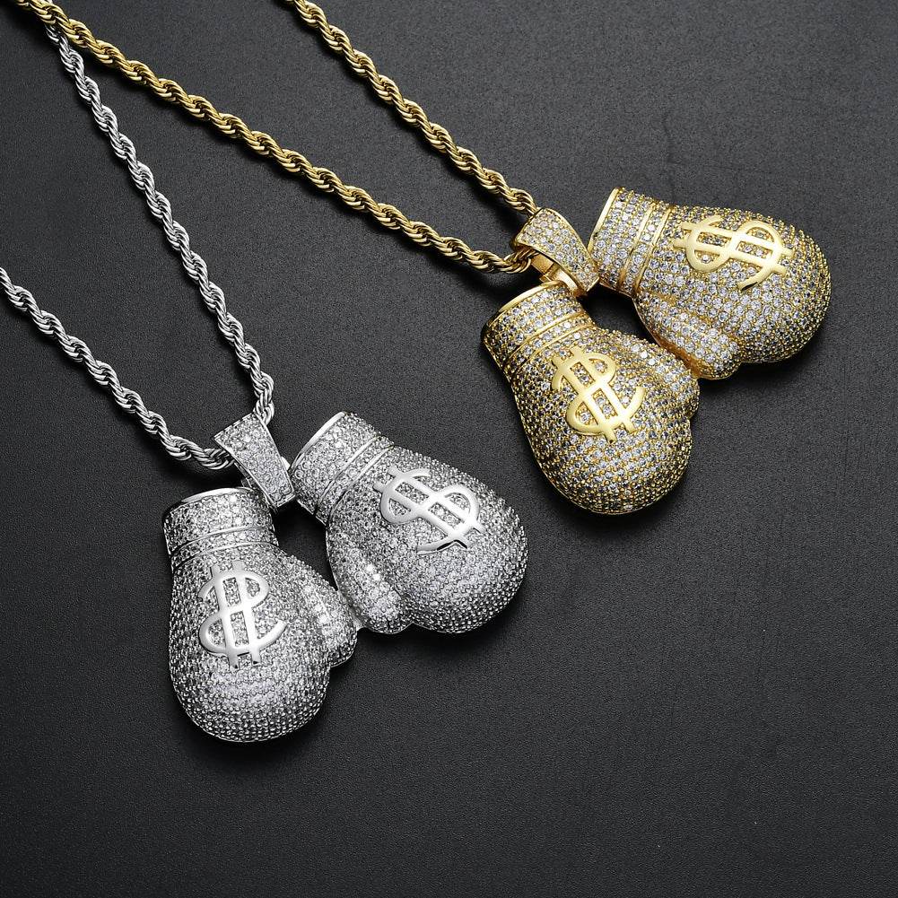 Hip Hop Boxing Gloves Dollar Pendant - Shop Jobie