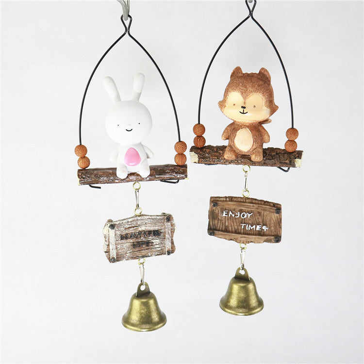 Romantic Cute Bunny & Bear Resin Wind Chimes