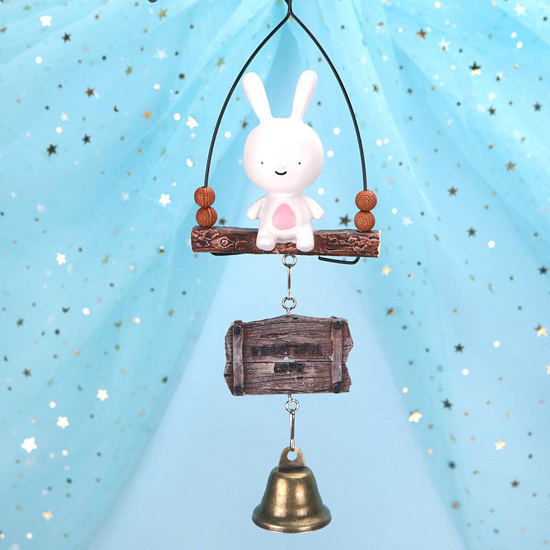 Romantic Cute Bunny & Bear Resin Wind Chimes
