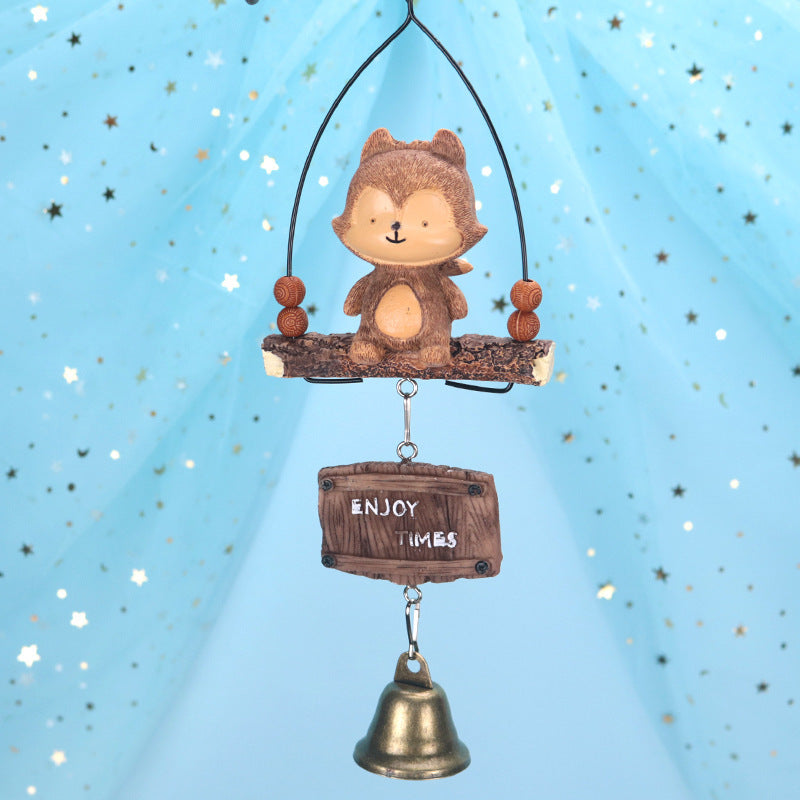 Romantic Cute Bunny & Bear Resin Wind Chimes