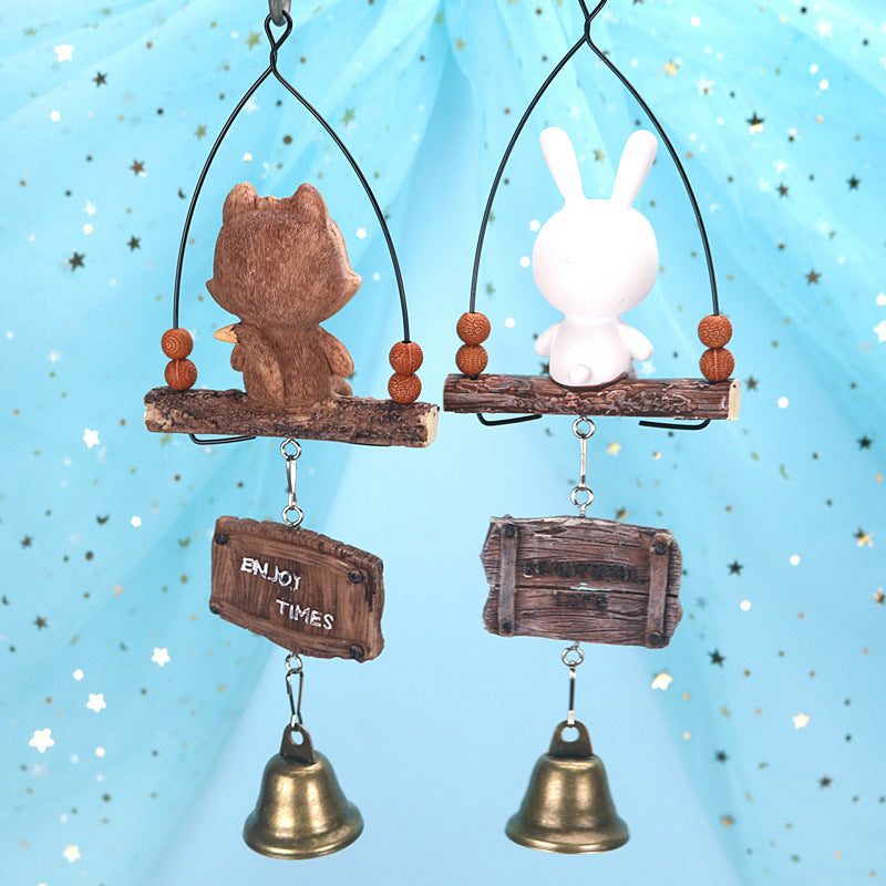 Romantic Cute Bunny & Bear Resin Wind Chimes