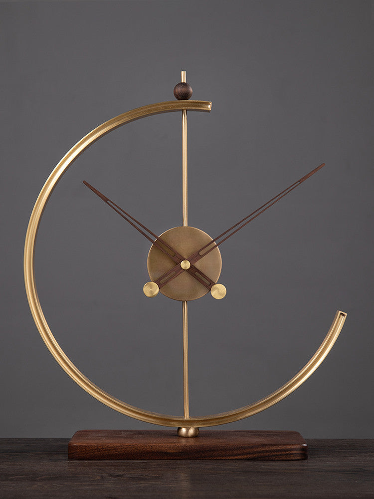 Walnut Copper Clock