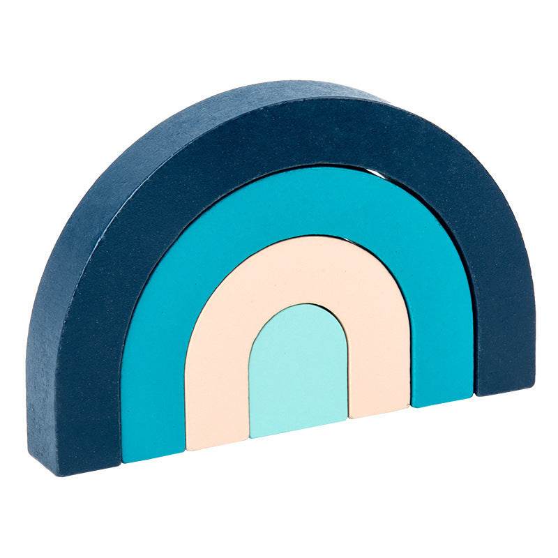 Wooden Rainbow House Blocks - Shop Jobie