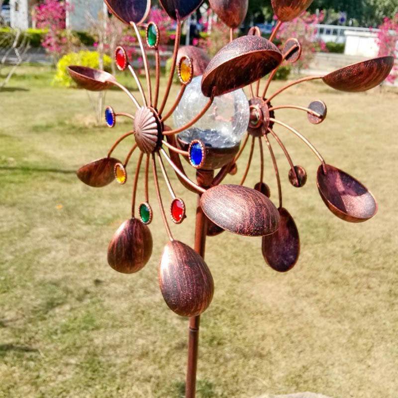 Wind Spinner - Peacock Solar Glass Ball - Shop Jobie