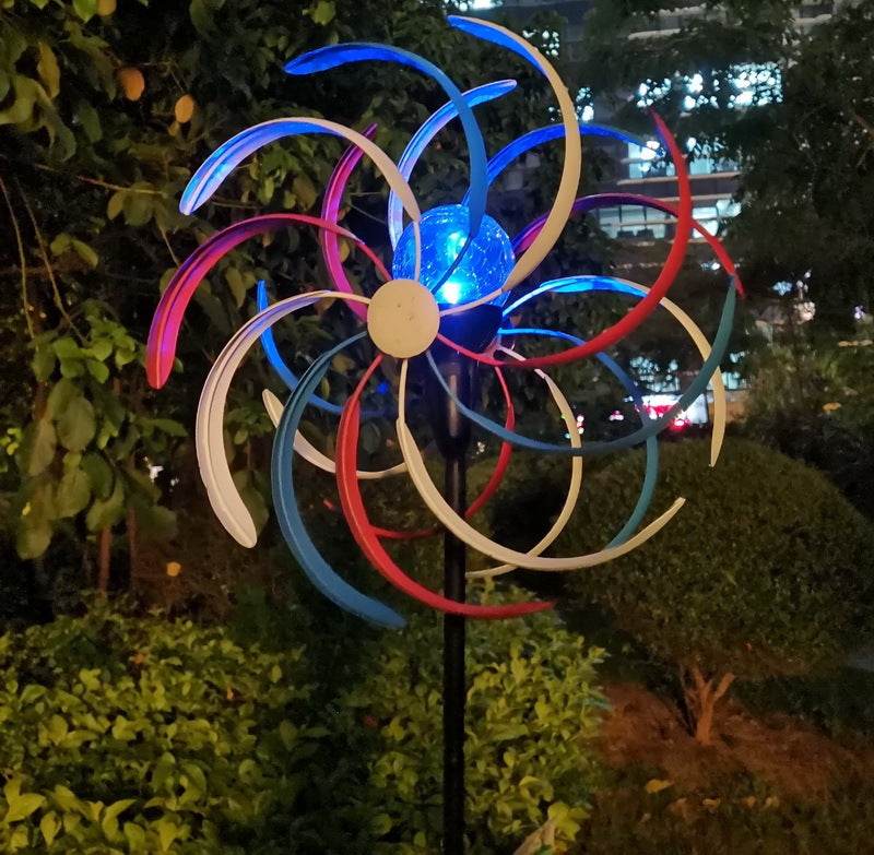 Wind Spinner - Peacock Solar Glass Ball - Shop Jobie