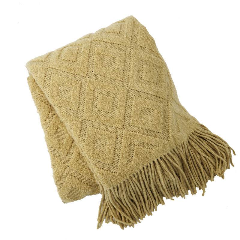 Jacquard Knitted Blanket Throw - Shop Jobie