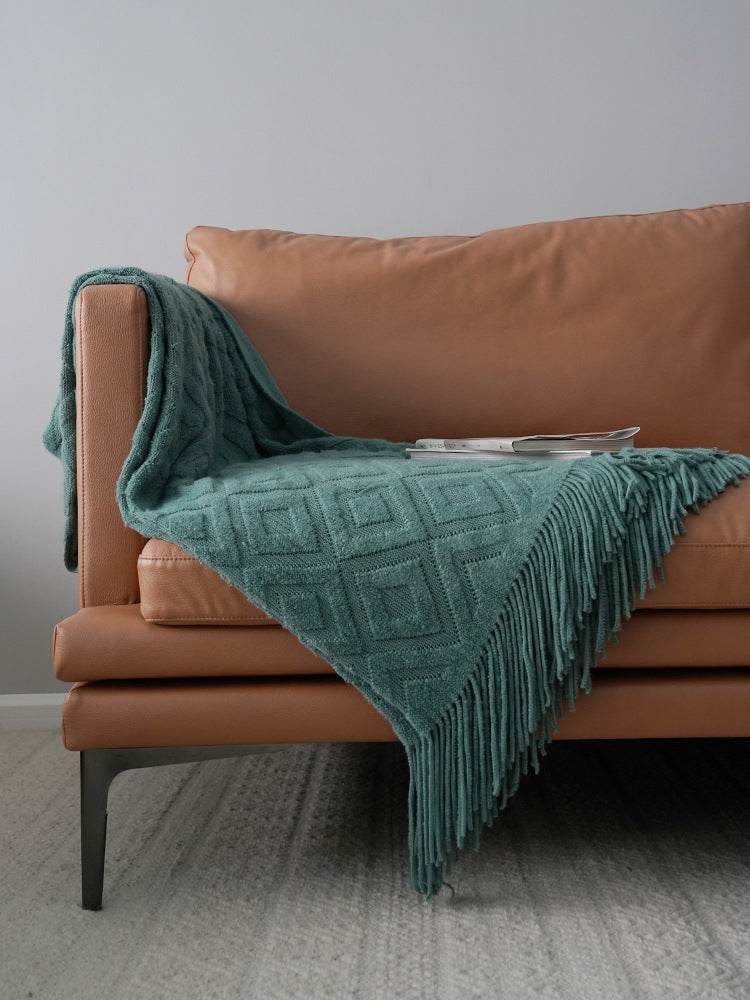 Jacquard Knitted Blanket Throw - Shop Jobie