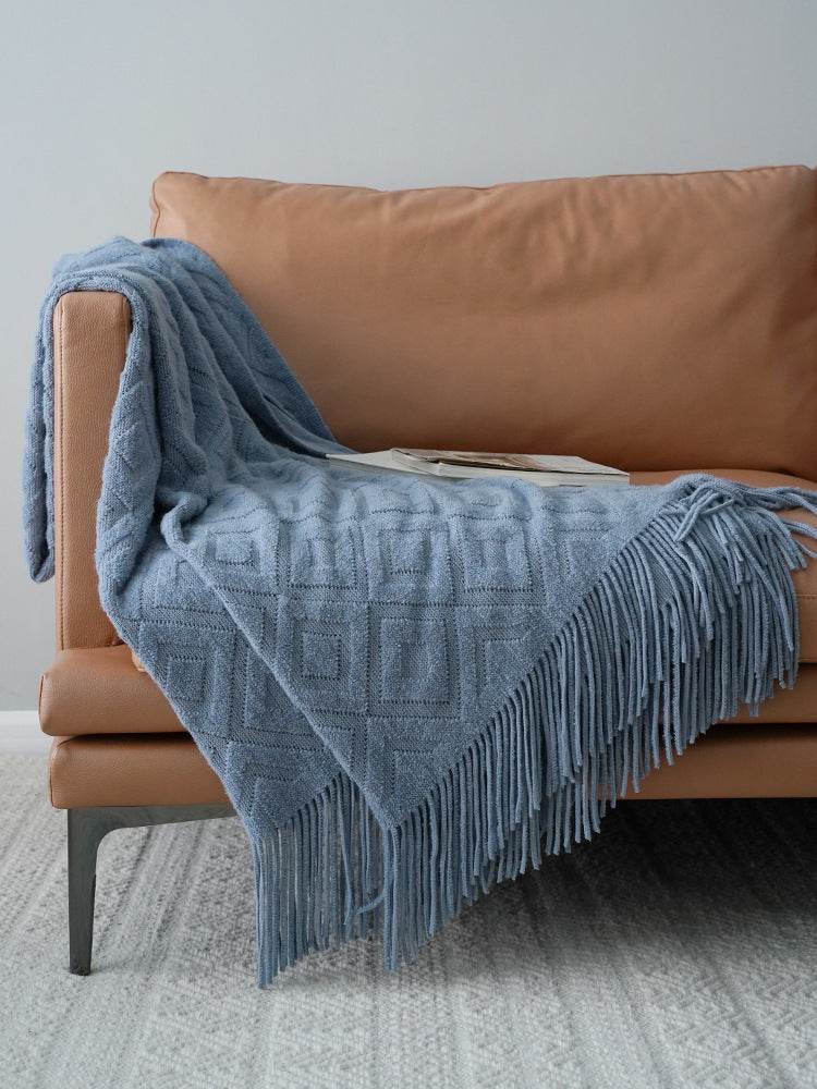 Jacquard Knitted Blanket Throw - Shop Jobie