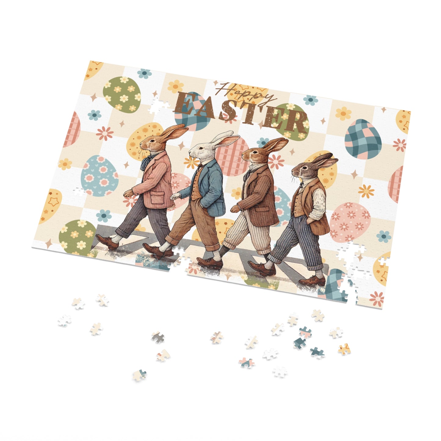 Easter Bunny Jigsaw Puzzle with Tin