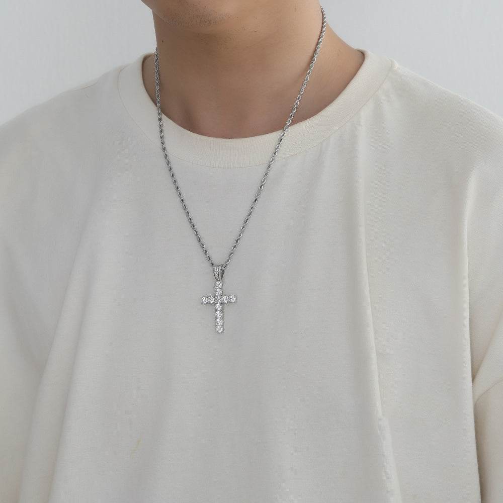 Silver Cross Pendant Necklace - Shop Jobie