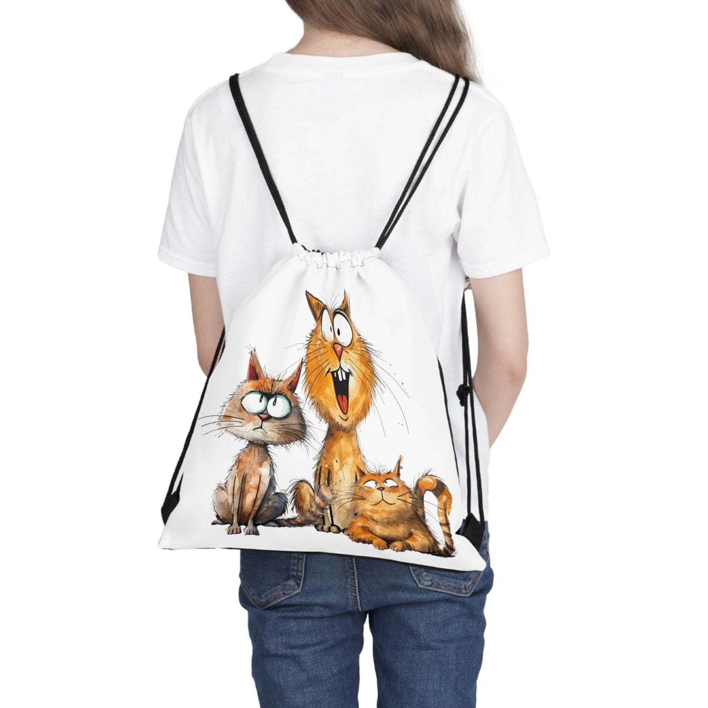 Funny Cats Outdoor Drawstring Bag - Shop Jobie