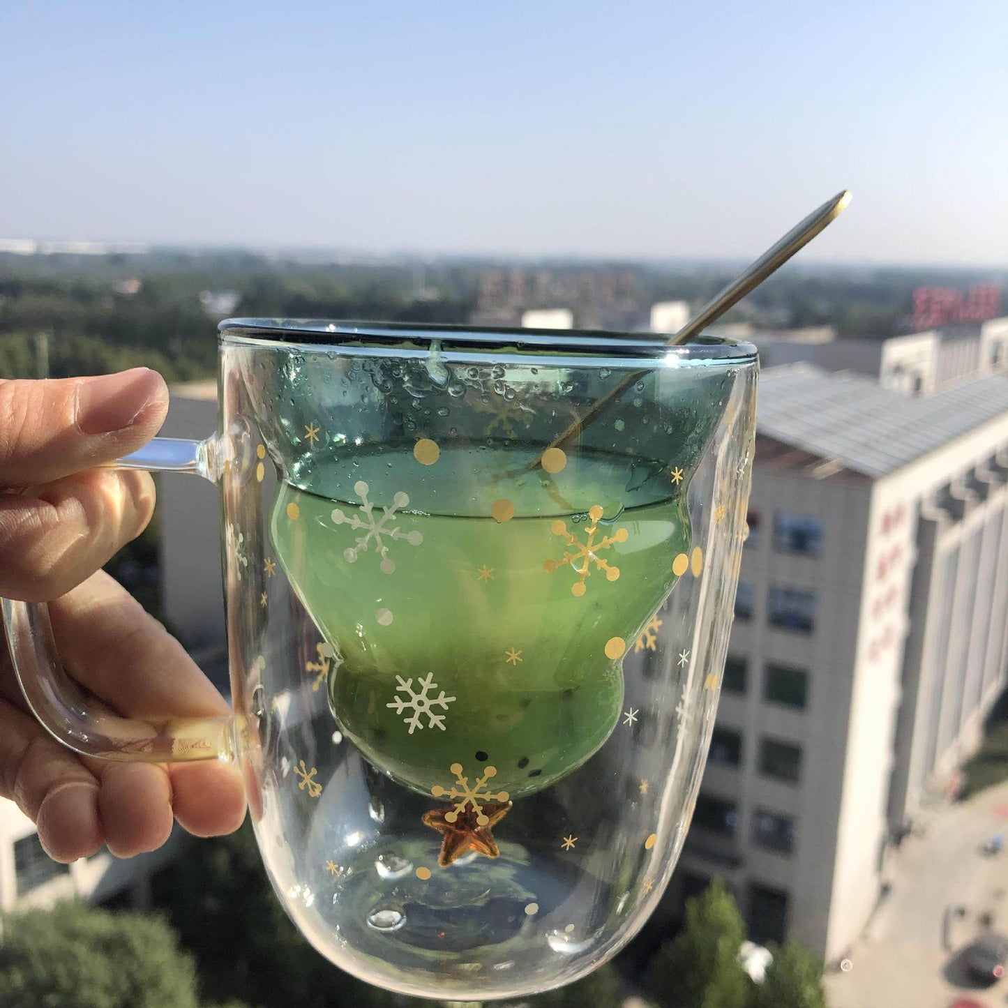 European-Inspired Double-Layered Glass Mug - Shop Jobie
