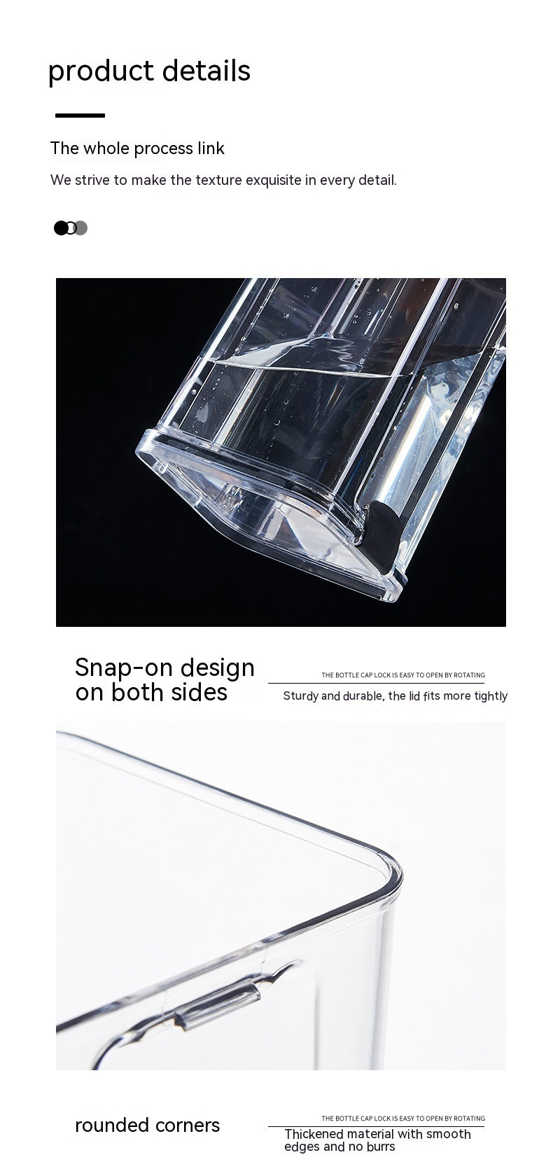 Food Grade Transparent Stackable Storage Boxes