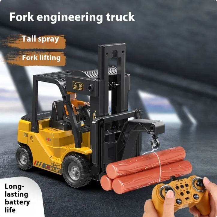 Little Curious Engineers! Remote Control Forklift w/Light, Music, & Spray - Shop Jobie