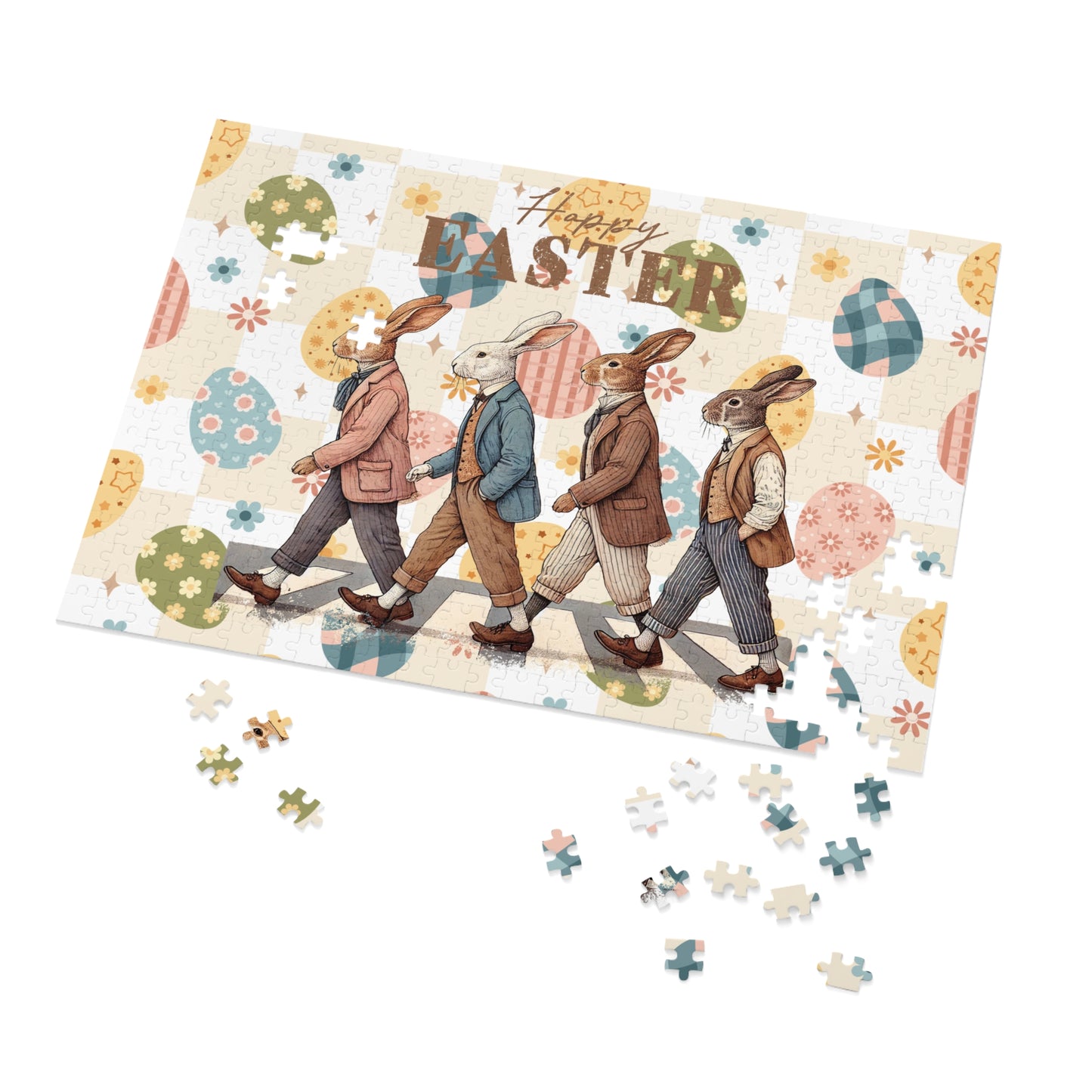 Easter Bunny Jigsaw Puzzle with Tin