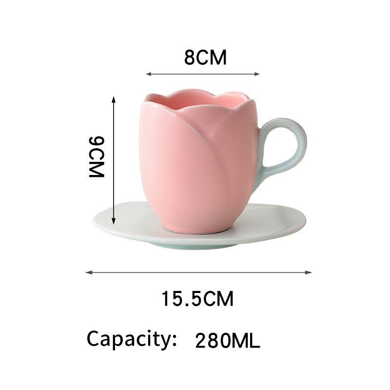 Vintage Tulip Coffee Cup