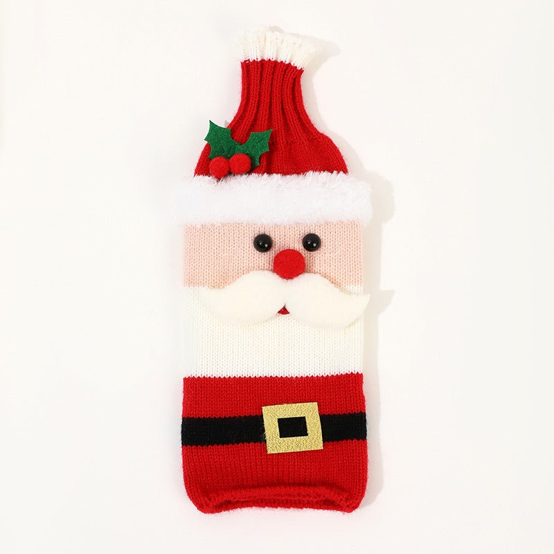 Christmas Knitted Wine Bottle Cover