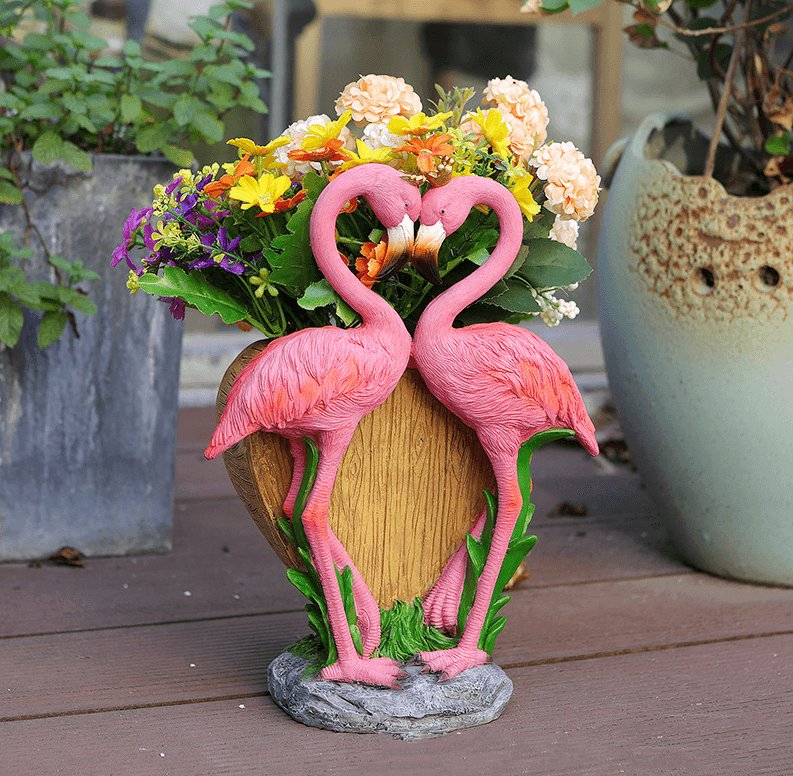 Resin Flamingo Flower Pot - Shop Jobie