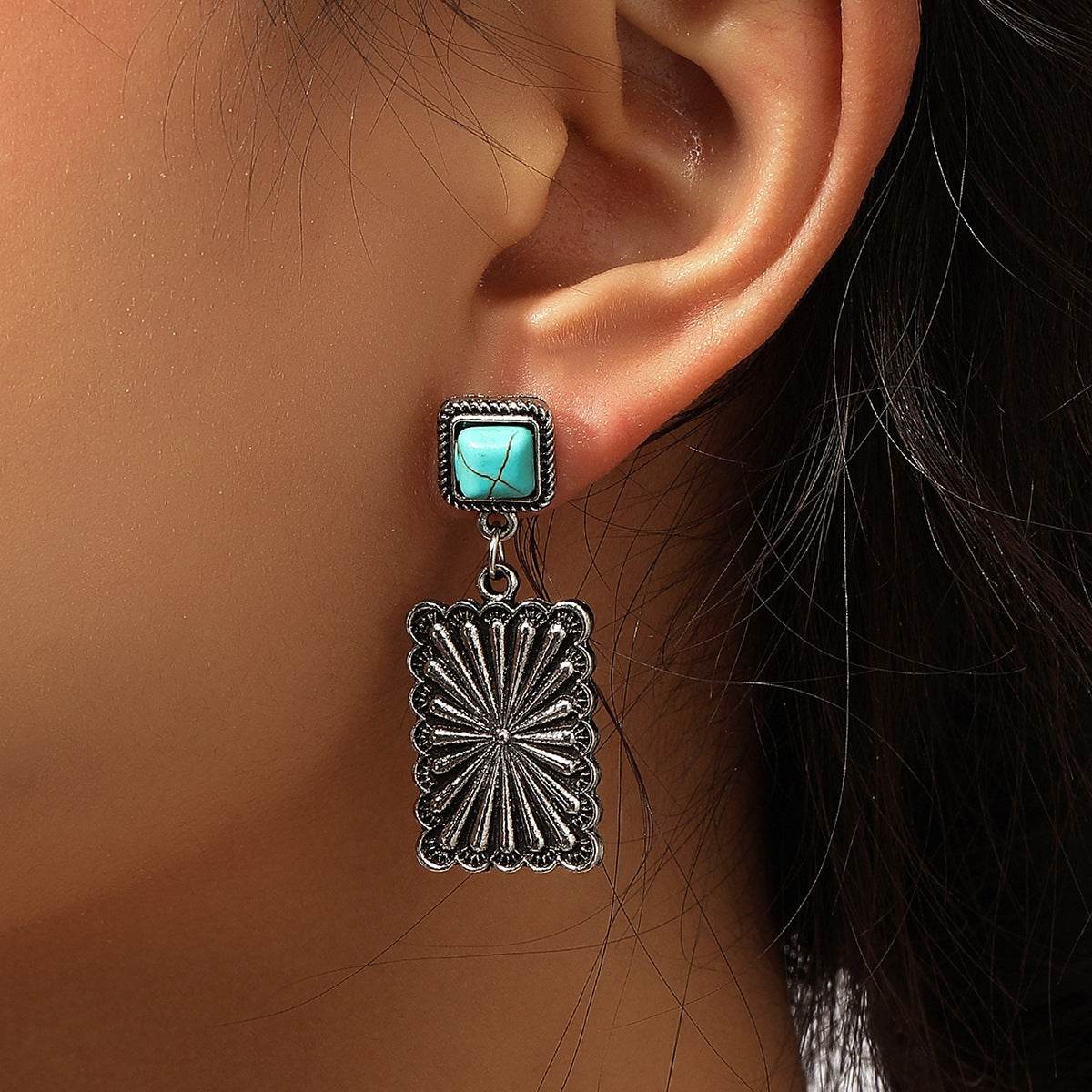 Retro Turquoise Earrings - Shop Jobie