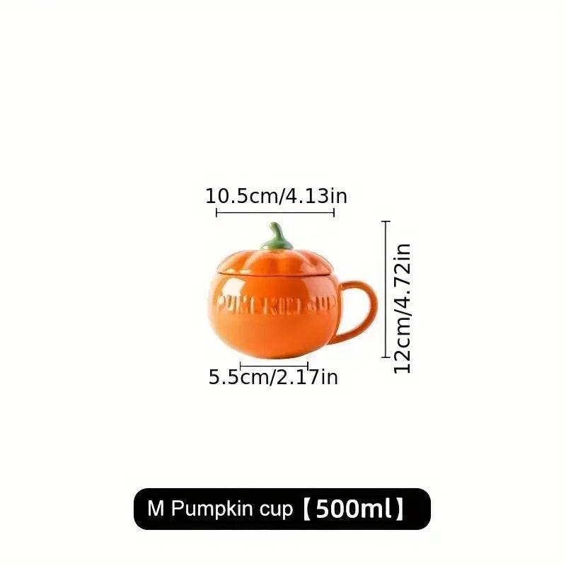 Pumpkin-Shaped Ceramic bowl w/Lid & Spoon - Shop Jobie