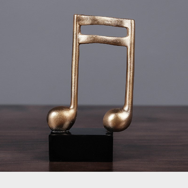 Golden Musical Note Figurines