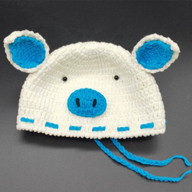 Pigs! First Step and Crawler Baby Yarn Hat and Shoes - Shop Jobie