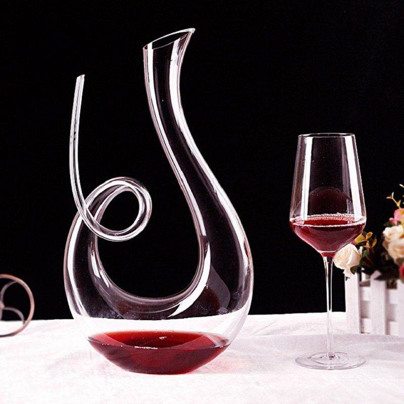 Light luxury U-Shaped Harp Wine Decanter - Shop Jobie